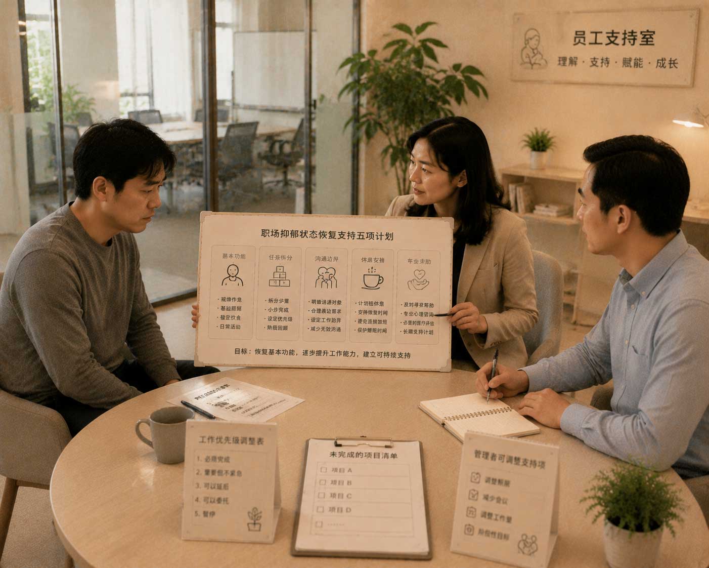 抑郁状态影响工作怎么办？先保护基本功能再恢复效率