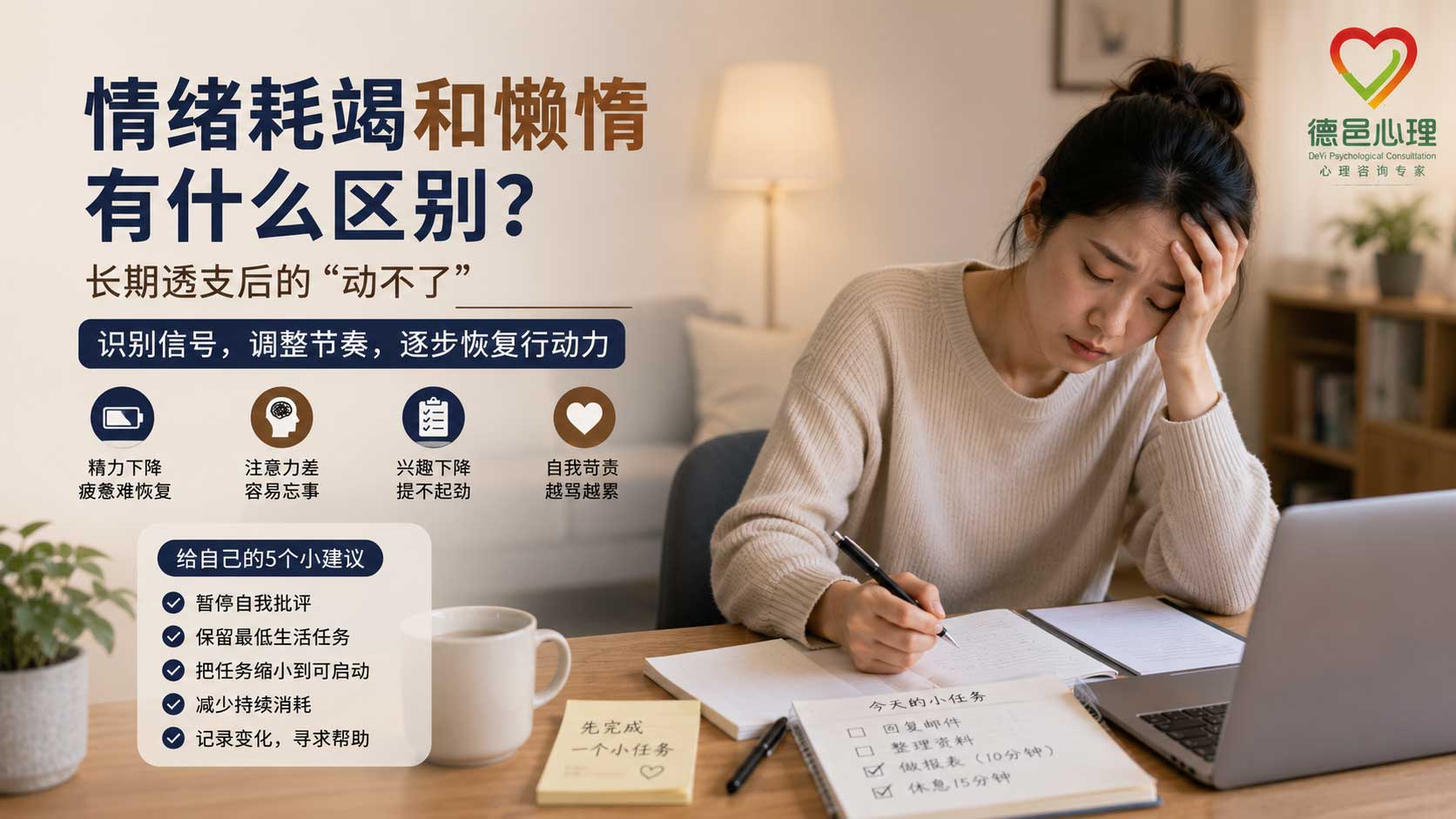 情绪耗竭和懒惰有什么区别？长期透支后的“动不了”