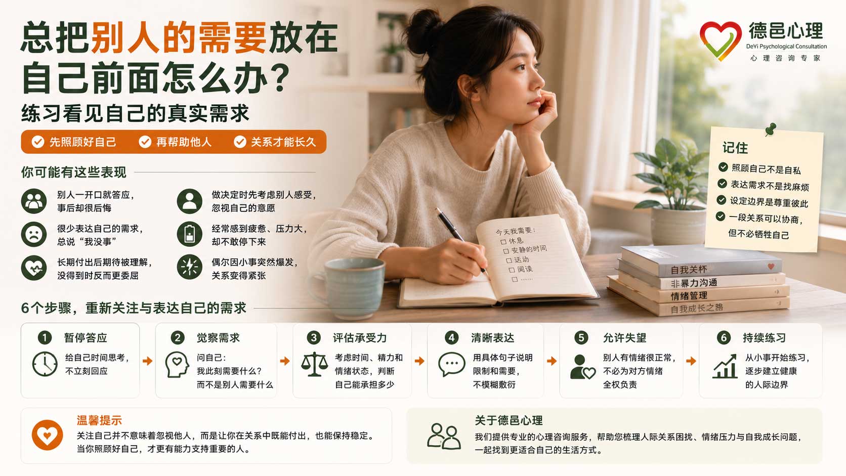 总把别人的需要放在自己前面怎么办？练习看见自己的需求