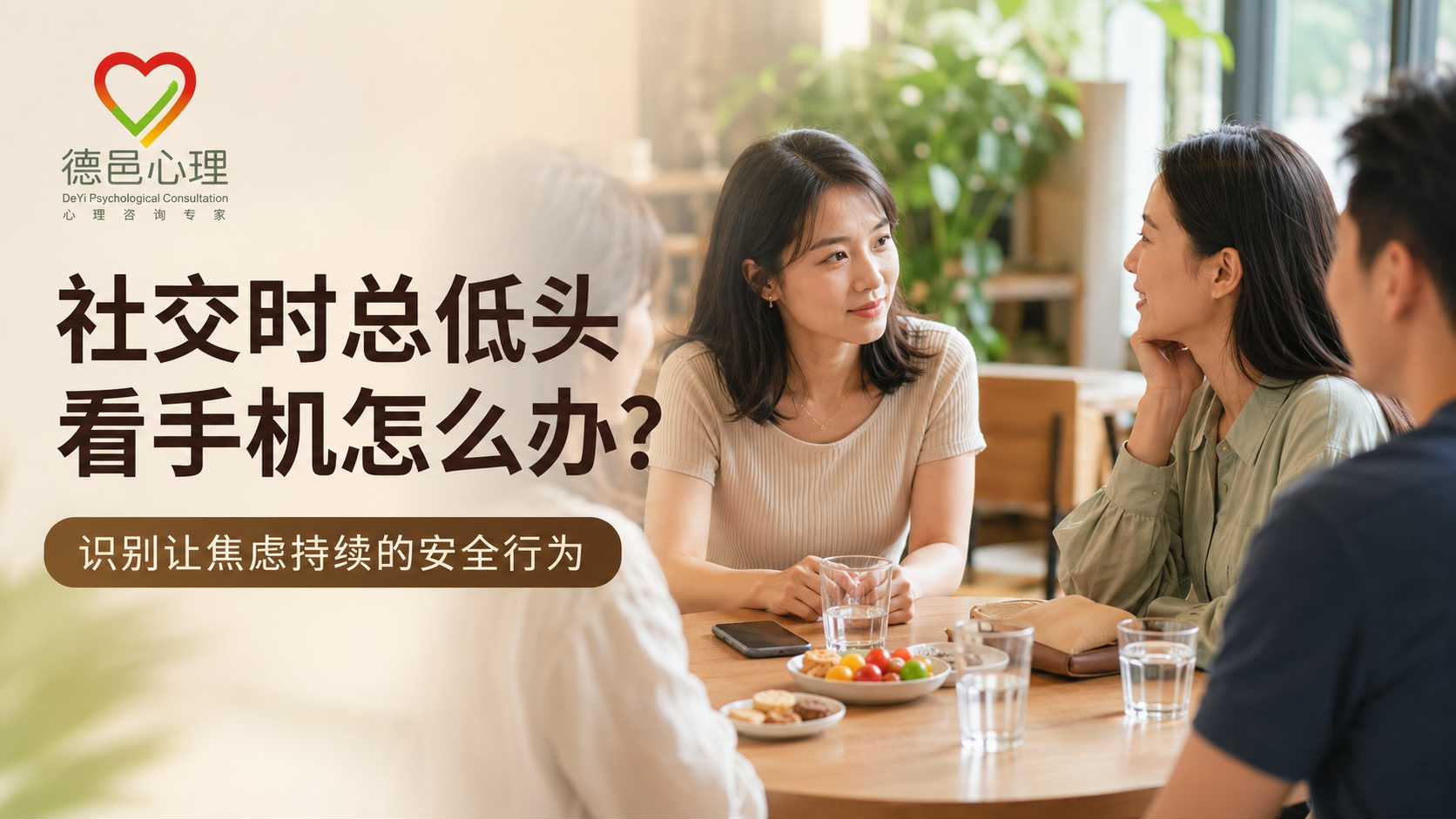 社交时总低头看手机怎么办？逐步减少安全行为