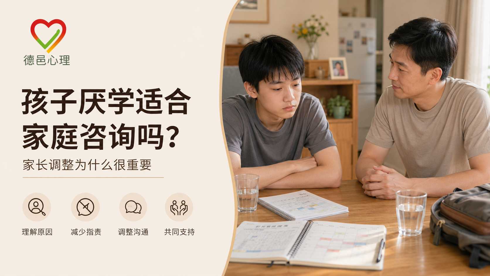 孩子厌学适合家庭咨询吗？家长调整为什么很重要