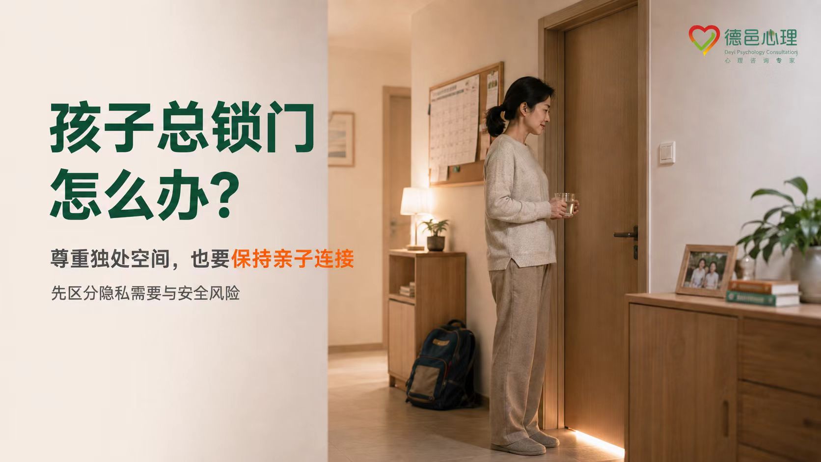 青春期孩子总锁门不愿沟通怎么办？尊重空间也保持连接
