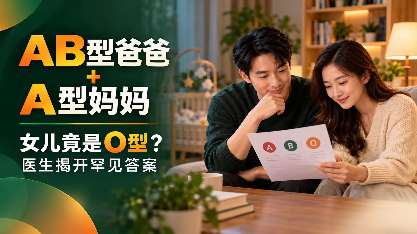 AB型爸爸、A型妈妈，女儿却是O型：一场血型误会如何影响夫妻信任？