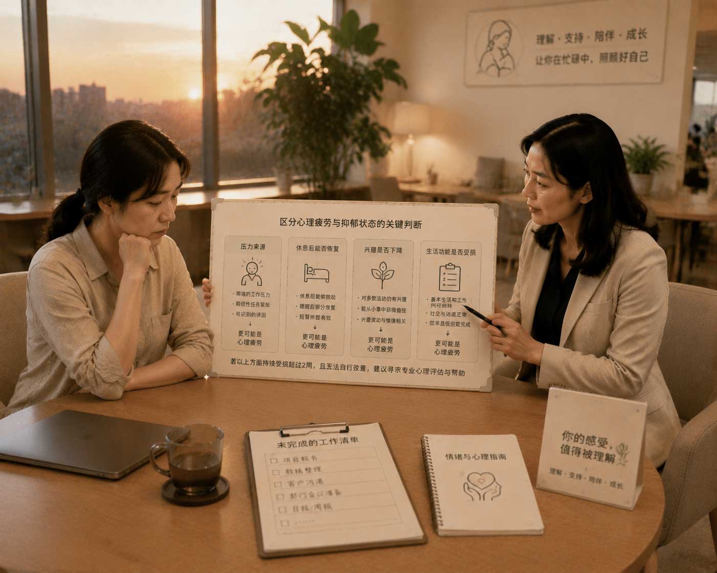 心理疲劳与抑郁症的区别和预警信号